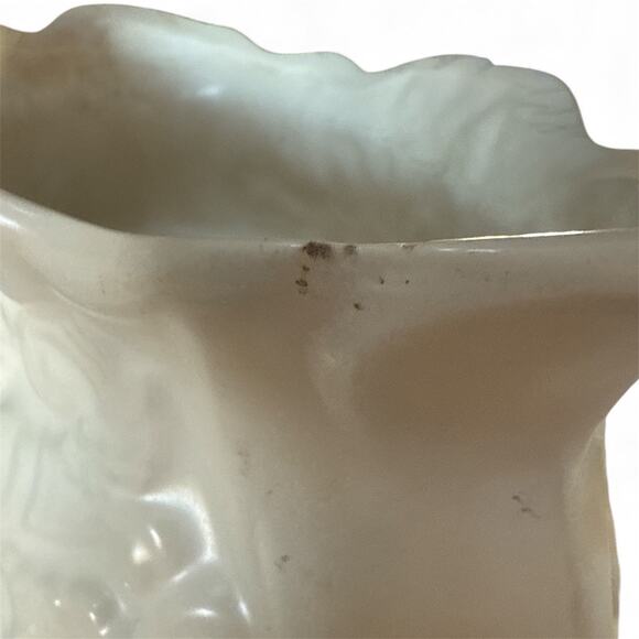 Vintage 1950s Hull USA B34 Footed Planter Cream Off White 9.5" Pottery - Picture 6 of 8